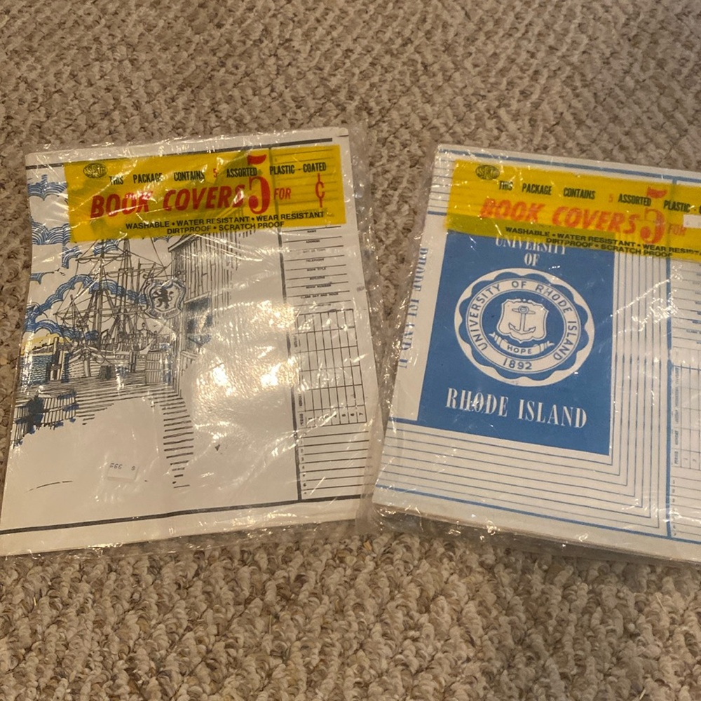 NWT & Vintage 2 Packages Glossy Paper Schoolbook Covers